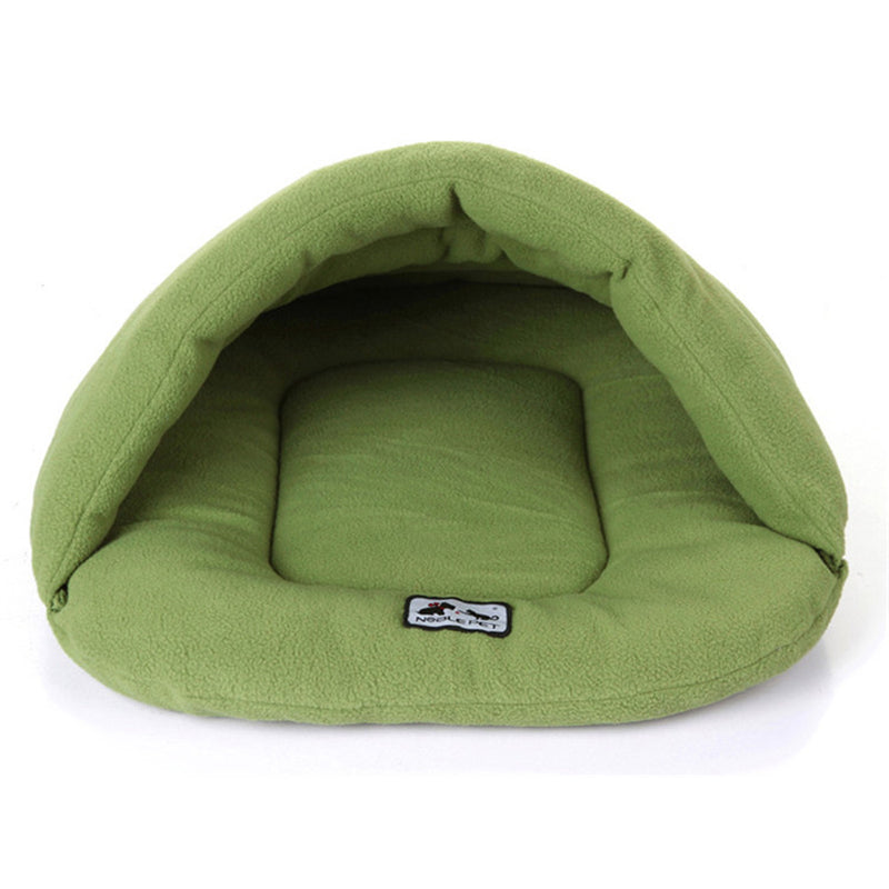 Pet Tent Cave Bed for Small Medium Cats Dogs Pets Sleeping Bag Thick Fleece Warm Slipper Dog Bed for Cat Puppy (Red)