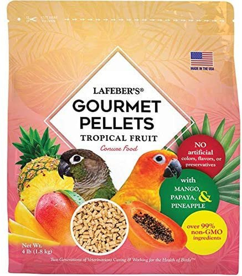 Lafeber 041054726478 4 Lbs Tropical Fruit Gourmet Pellets Bird Food for Conure Animals & Pet Supplies > Pet Supplies > Bird Supplies > Bird Food Lafeber   