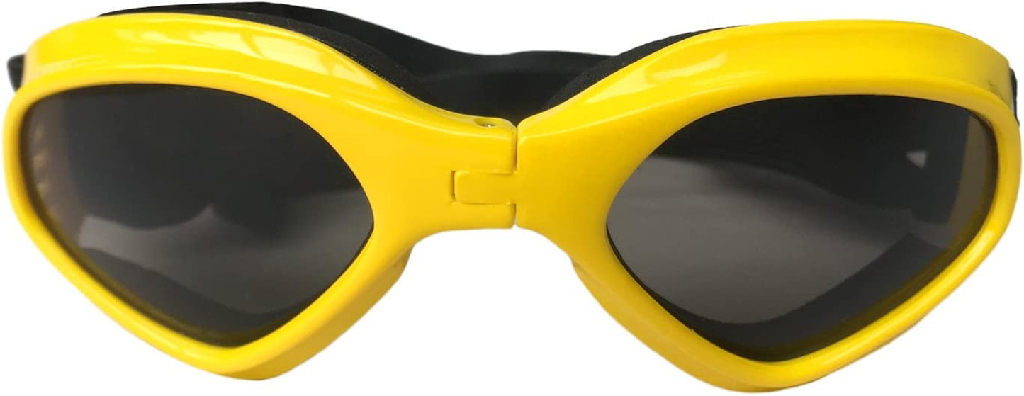 Mayto Dog Sunglasses Goggles Waterproof Windproof Snowproof Foldable Puppy Glasses with Flexible Straps (Red) Animals & Pet Supplies > Pet Supplies > Dog Supplies > Dog Apparel mayto Yellow  