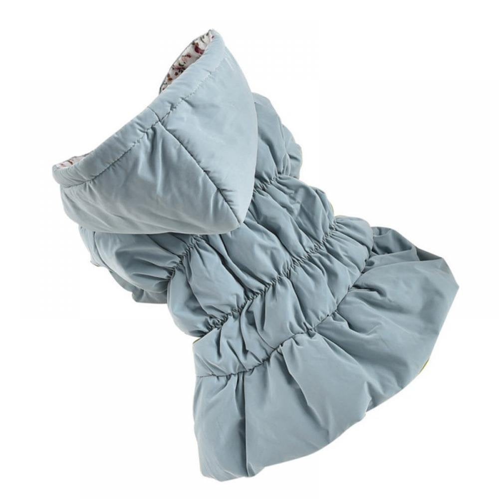 Dog Hoodie,Warm Dog Coat Clothes Dress Dog Skirt Puppy Jacket Pet Indoor Outdoor Winter Coats with Hooded,Doggy Apparel for Small Medium Dogs&Cats Chihuahua Bulldogs Animals & Pet Supplies > Pet Supplies > Cat Supplies > Cat Apparel Wisremt S Blue 