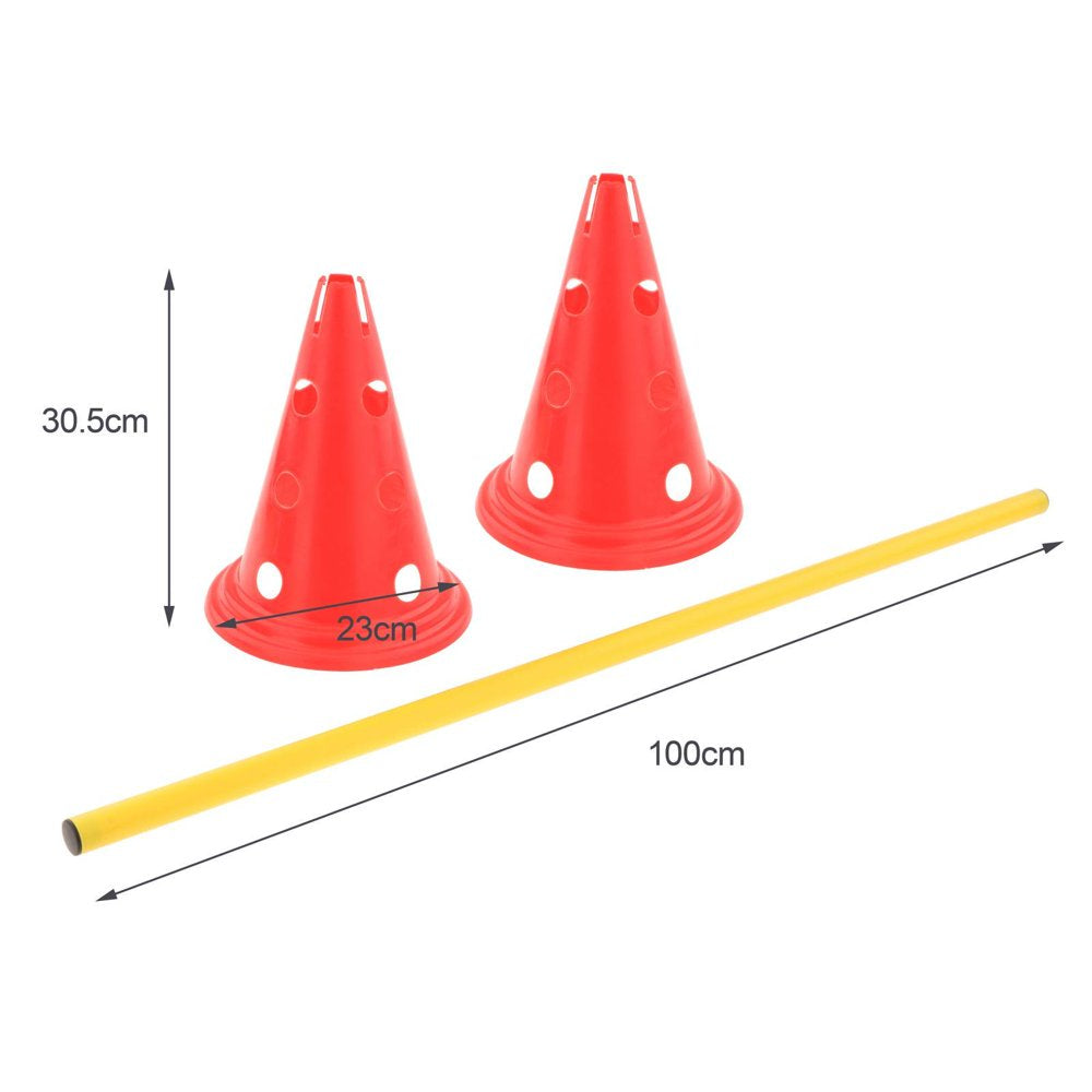 Hurdle Cones Course Obedience Jump Hoop Pole Equipment Agility Slalom Training