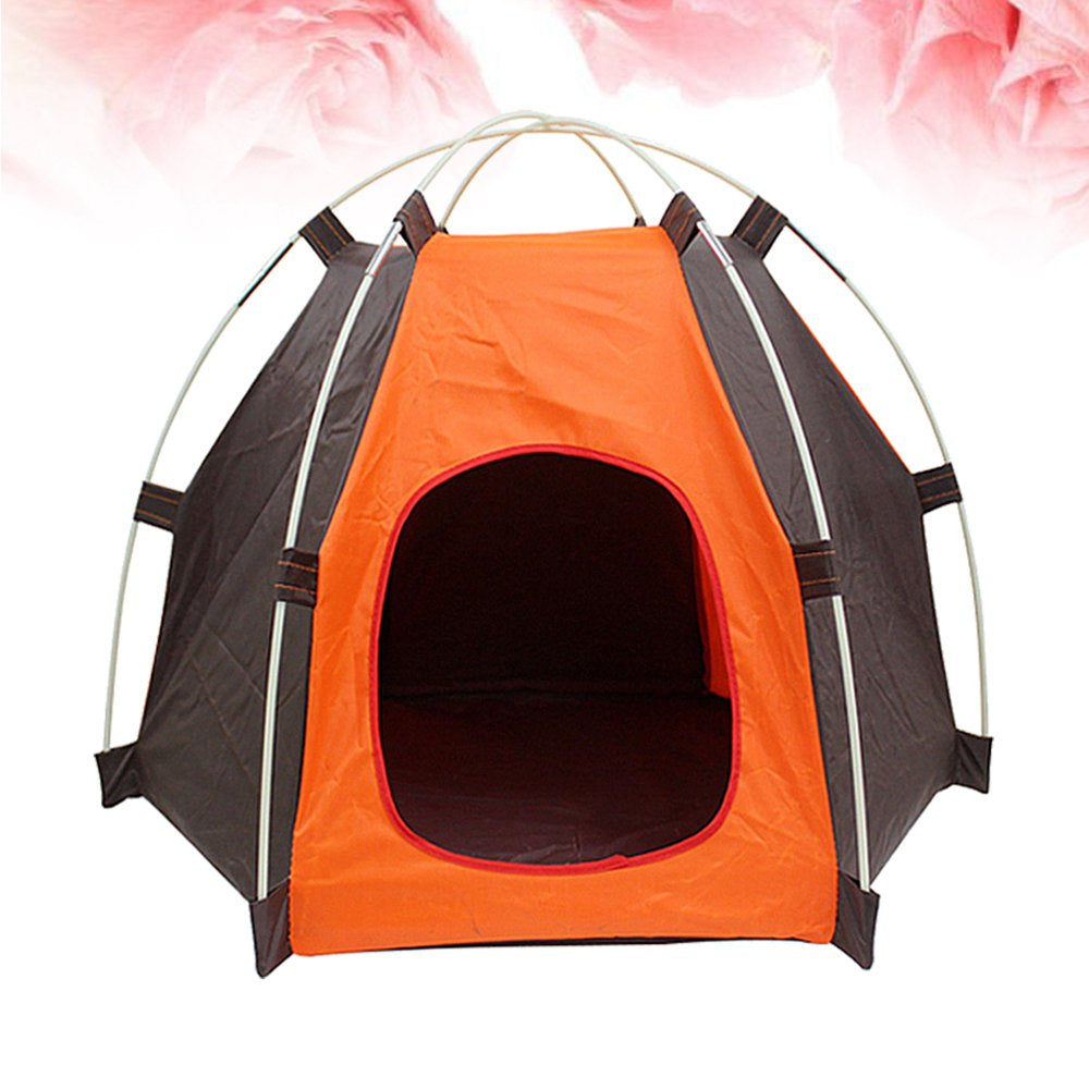 Portable Foldable up Pet Tent Waterproof Oxford Outdoor Indoor Tent Dog House Puppy Tent Nest Kennel for Small Dog Puppy Kitten C Animals & Pet Supplies > Pet Supplies > Dog Supplies > Dog Houses FRCOLOR   