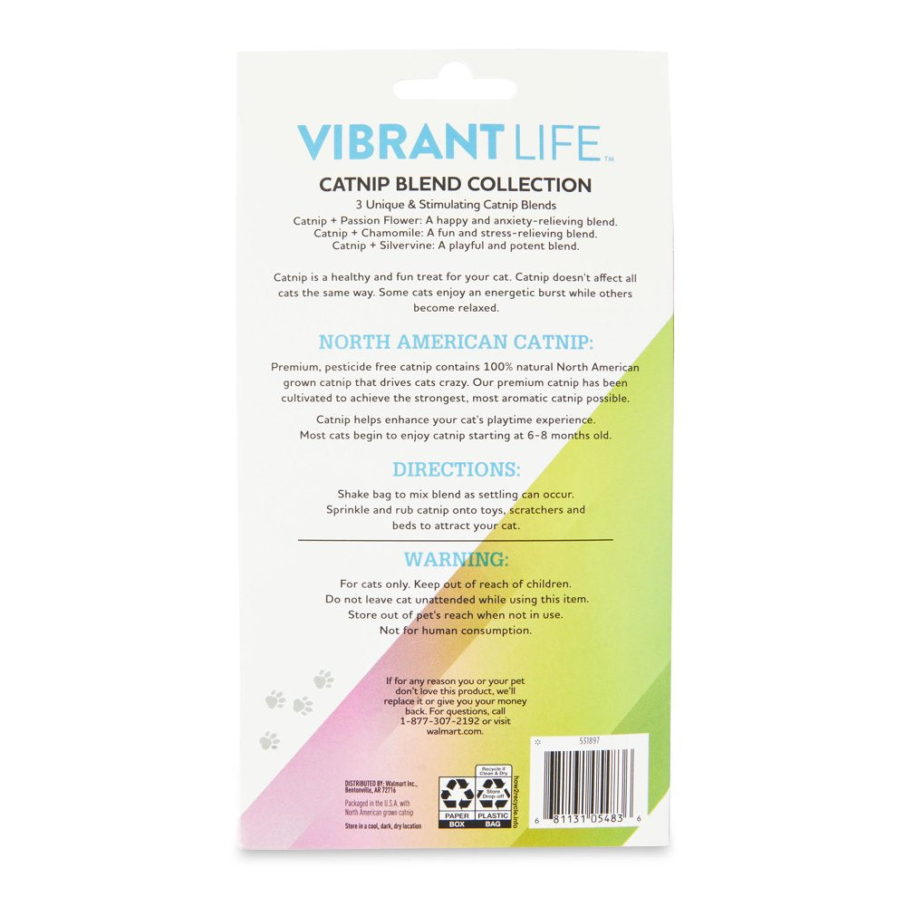 Vibrant Life Catnip Blends Collection, 0.5Oz, 3 Pack, Variety Animals & Pet Supplies > Pet Supplies > Cat Supplies > Cat Toys Vibrant Life   