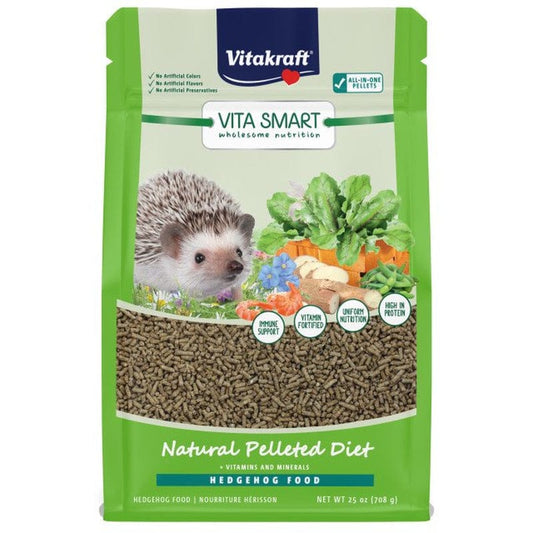 9 Lb (6 X 1.5 Lb) Vitakraft Vitasmart Hedgehog Food High Protein Insect Formula