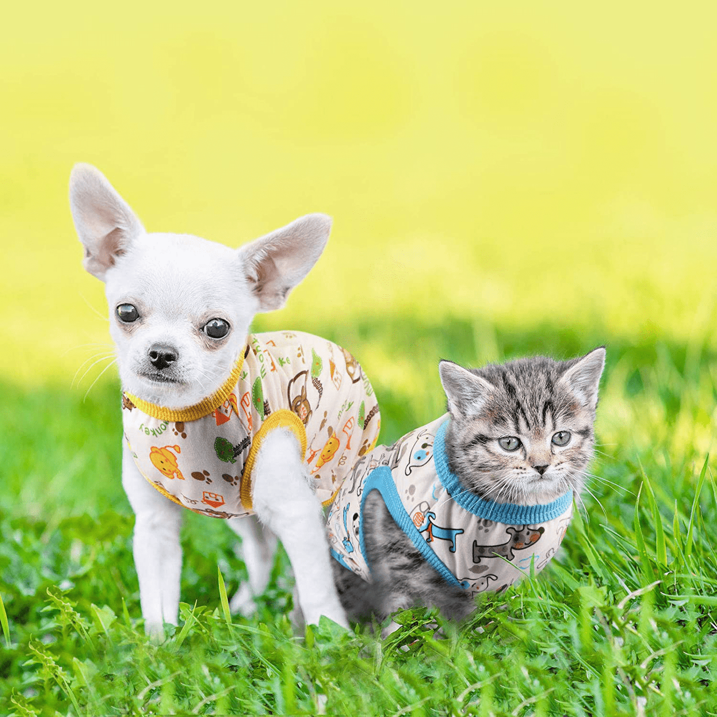 9 Pieces Dog T-Shirt Puppy Shirts Cute Print Pet Dog Shirt Small Dog Clothes Summer Pet Shirt Doggie Vest for Small Dogs Pets Puppy Kitten (Medium)