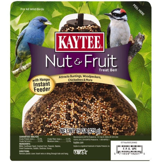 90 Oz (6 X 15 Oz) Kaytee Nut and Fruit Treat Bell for Wild Birds Animals & Pet Supplies > Pet Supplies > Bird Supplies > Bird Treats Kaytee   