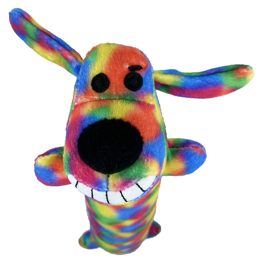 Multipet Smiling Loofa Dog Toy, Medium Shaker and Toss Toy, Tie Dye Pattern with Squeaker Inside, Size 12 Inches Animals & Pet Supplies > Pet Supplies > Dog Supplies > Dog Toys Multipet   