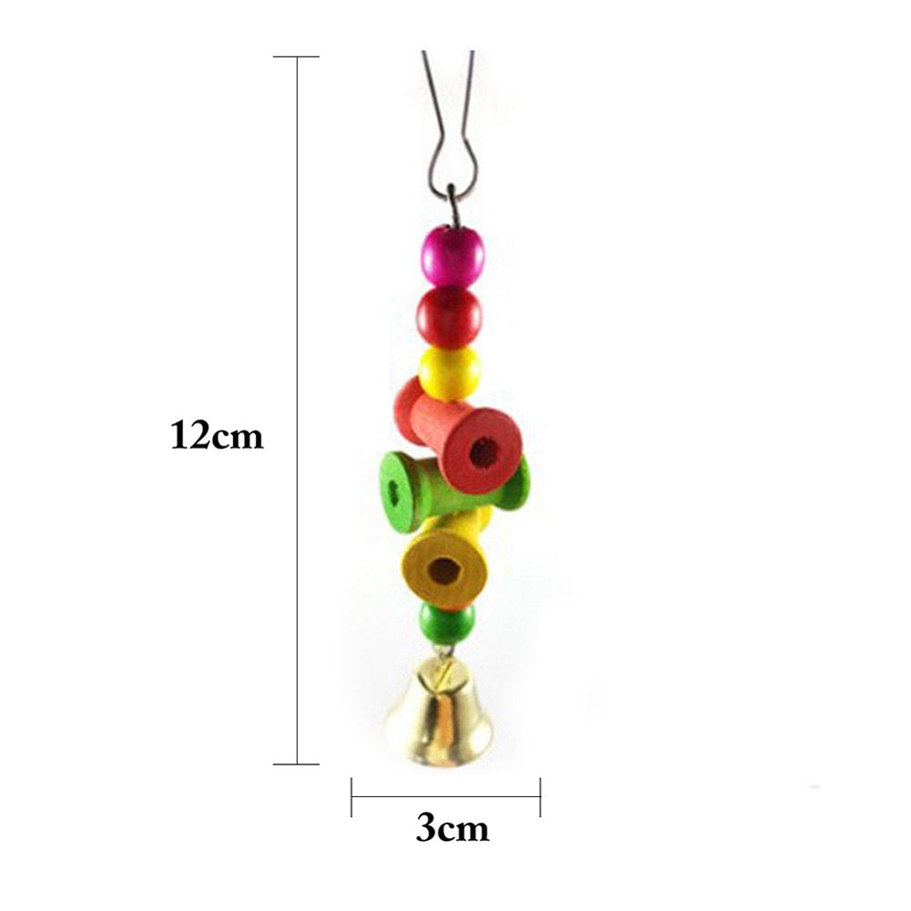 SYWAN 8Pcs Bird Parrot Toys,Hanging Bell Pet Bird Cage Hammock Swing Climbing Ladders Toy Wooden Perch Mirror Chewing Toy for Conures, Love Birds,Small Parakeets Cockatiels,Macaws Animals & Pet Supplies > Pet Supplies > Bird Supplies > Bird Ladders & Perches SYWAN   