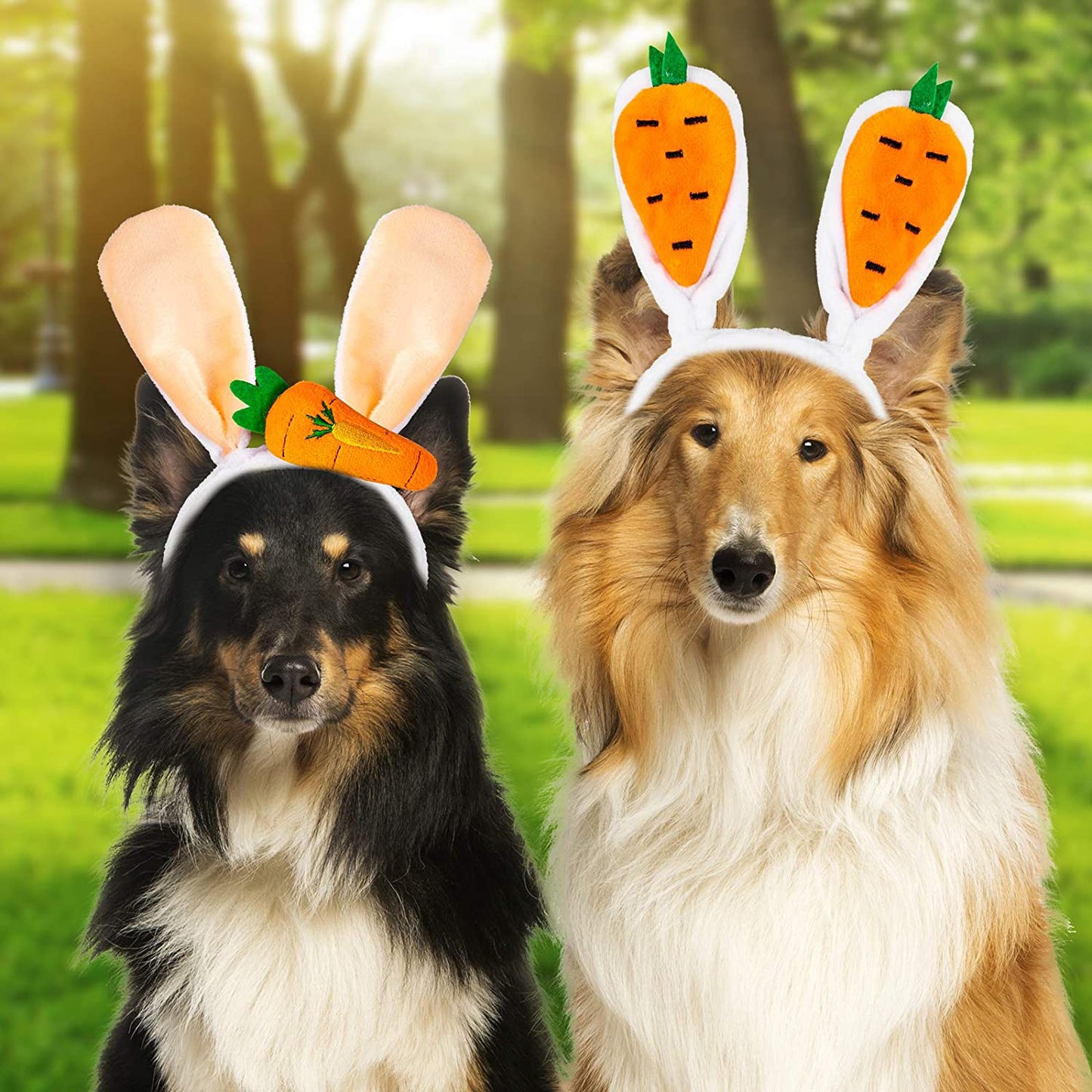 Whaline Easter Dog Headbands Easter Bunny Rabbit Ear Headwear Cute Carrot Hair Band Adjustable Pet Easter Party Costume Accessories for Dog Cat Puppy, 3Pcs Animals & Pet Supplies > Pet Supplies > Dog Supplies > Dog Apparel Whaline   