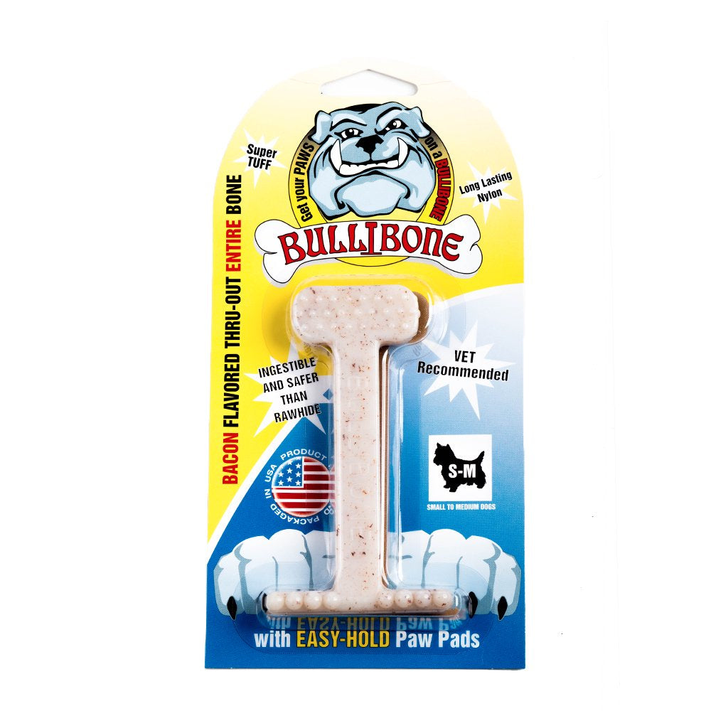Bullibone Bacon Flavored Dental Dog Chew Toy, Extra Large