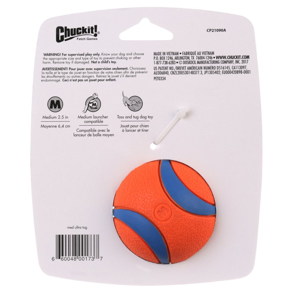 Chuckit! Ultra Rugged Rubber Ball Dog Tug Toy, Medium Animals & Pet Supplies > Pet Supplies > Dog Supplies > Dog Toys Doskocil Manufacturing Co Inc   