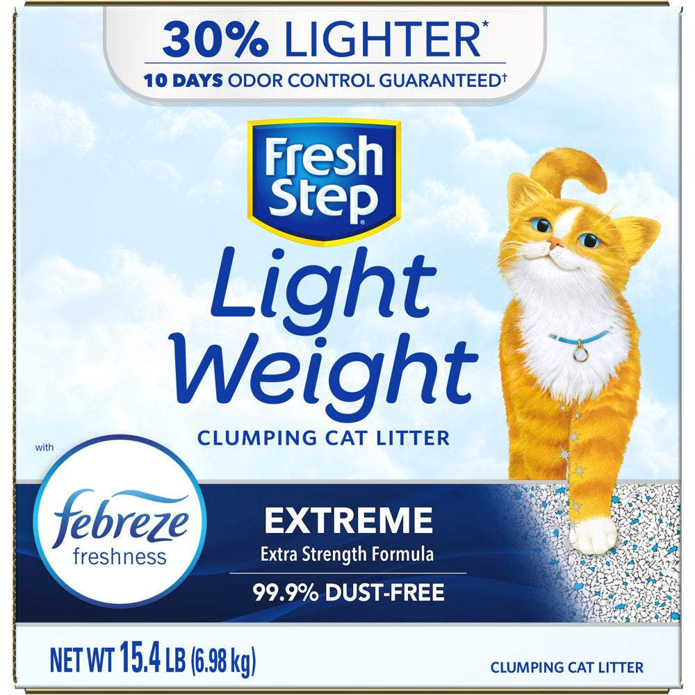 Fresh Step Lightweight Extreme Scented Litter with Febreze, Clumping Cat Litter, 15.4 Pounds Animals & Pet Supplies > Pet Supplies > Cat Supplies > Cat Litter The Clorox Company   