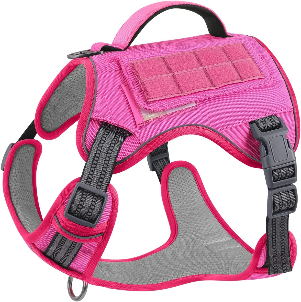 Demigreat Tactical Dog Harness for Large Dogs No Pull,Military Service Dog Harness , Fit Smart Reflective Pet Walking Harness for Training, Adjustable Dog Vest Harness with Handle Animals & Pet Supplies > Pet Supplies > Dog Supplies > Dog Apparel Demigreat Pink X-Large (Pack of 1) 