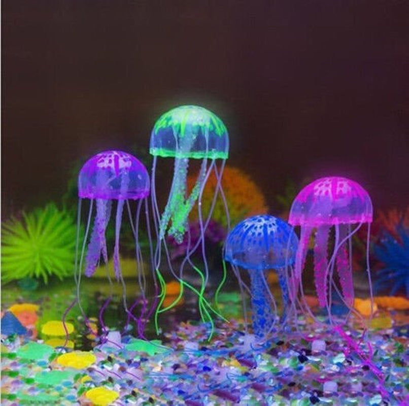 Decor Jellyfish Aquarium Decoration Artificial Glowing Effect Fish Tank Ornament Animals & Pet Supplies > Pet Supplies > Fish Supplies > Aquarium Decor Zoiuytrg   