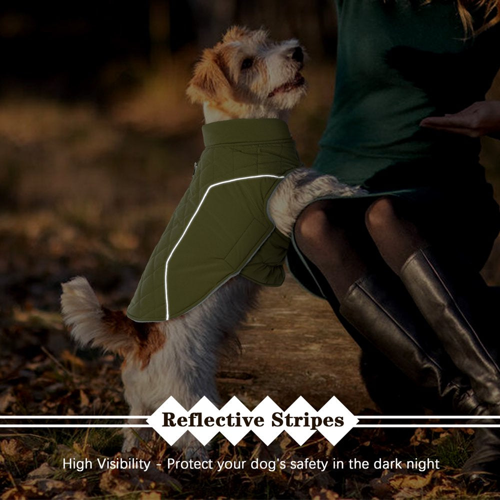 ROZKITCH Dog Winter Coat Cozy Waterproof Windproof Reversible Dog Vest Winter Coat Warm Dog Apparel Furry Collar for Cold Weather Dog Jacket Small Medium Large Dogs Animals & Pet Supplies > Pet Supplies > Dog Supplies > Dog Apparel ROZKITCH   