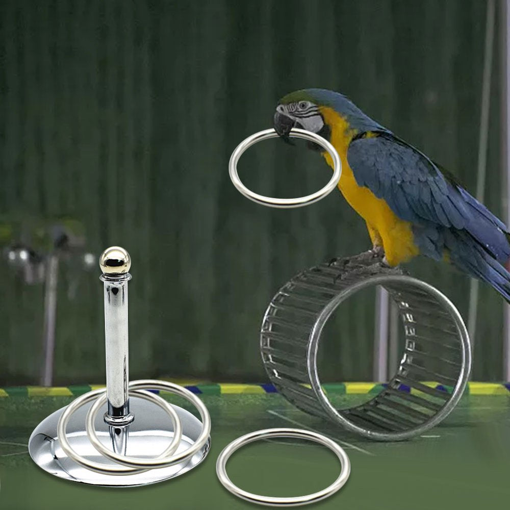 IMSHIE Puzzle Ring-Bird Toys Trick Tabletop Training Basketball Stacking Ring Sets Parrot Chew Ball Foraging Play Gym Playground Activity Cage Foot for Birds Parrots Conures Budgies Animals & Pet Supplies > Pet Supplies > Bird Supplies > Bird Gyms & Playstands IMSHIE   