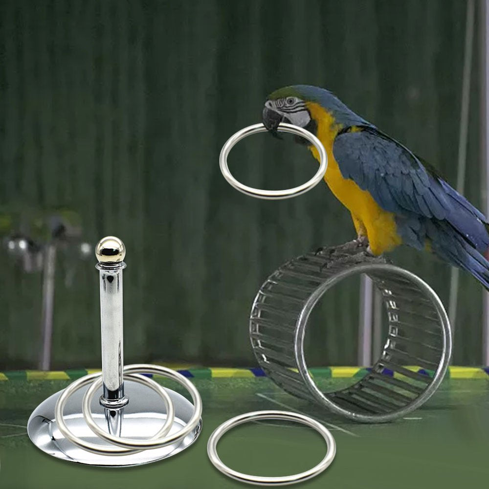 IMSHIE Bird Toys Bird Trick Tabletop Toys Training Basketball Stacking Ring Toys Sets Parrot Chew Ball Foraging Toys Play Gym Playground Activity Cage Foot Toys for Birds Parrots Conures Budgies Animals & Pet Supplies > Pet Supplies > Bird Supplies > Bird Gyms & Playstands IMSHIE   