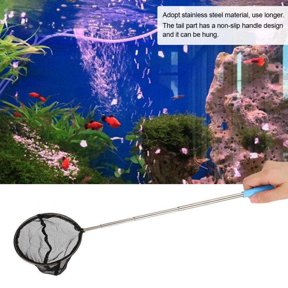 Fugacal Stainless Steel Aquarium Fine Mesh Net, Fishing Net, Aquarium Fishing Tank for Shrimp for Small Fish