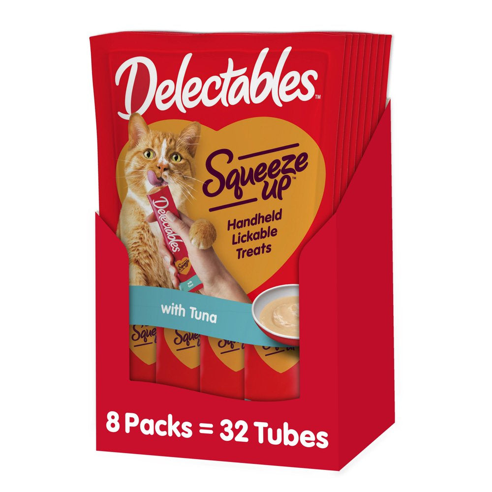 Hartz Delectables Squeeze up Variety Pack Interactive Lickable Wet Cat Treat, 0.5Oz (24 Count) Animals & Pet Supplies > Pet Supplies > Cat Supplies > Cat Treats Hartz Mountain Corp Tuna 32 