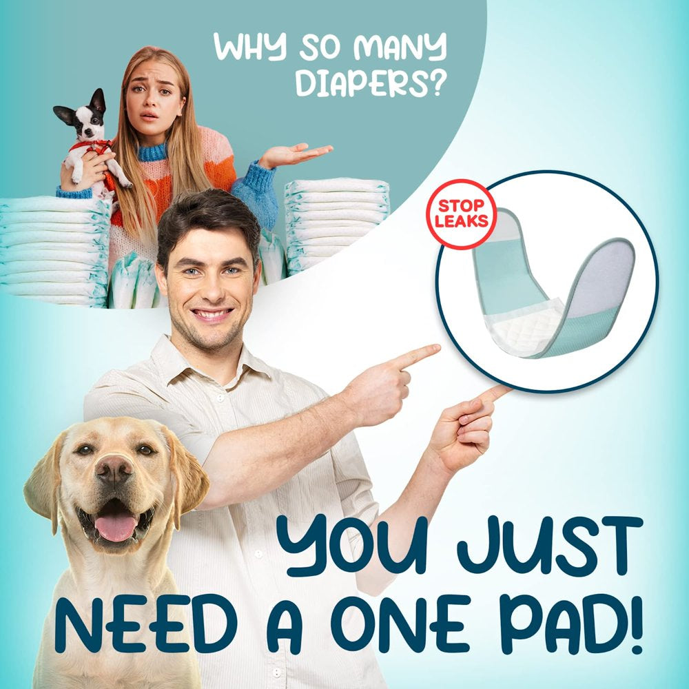 Disposable Dog Diaper Liners Booster Pads for Male & Female Dogs, 100Ct, 4 Animals & Pet Supplies > Pet Supplies > Dog Supplies > Dog Diaper Pads & Liners Home Décor   