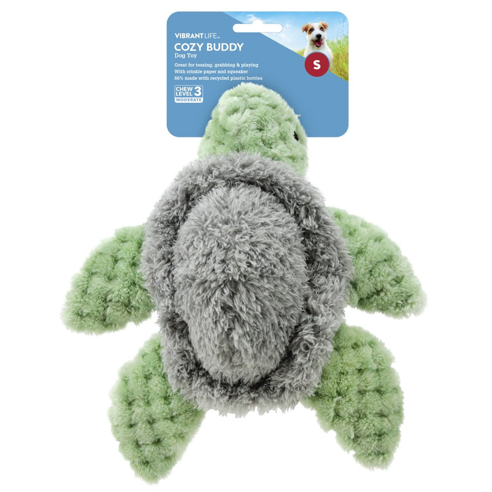 Vibrant Life Safe & Stimulating Cozy Buddy Turtle Dog Toy - GRS Certified, Chew Level 3, Small Animals & Pet Supplies > Pet Supplies > Dog Supplies > Dog Toys Animal Adventure LLC   