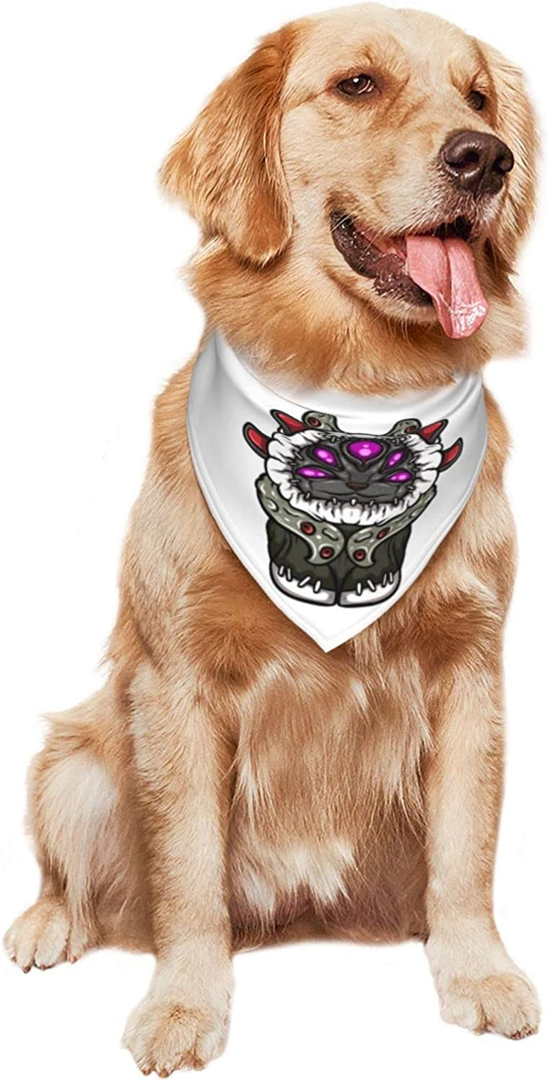 Chibi Monster Pet Dog and Cat Decorative Triangle Scarf,Dog Bandana,Breathable and Stain Resistant. Animals & Pet Supplies > Pet Supplies > Dog Supplies > Dog Apparel ZALTAS   