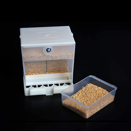 Automatic Bird Feeder No Mess for Cage inside Birds Stuff Cage Accessories Seed Food Container for Small Brids Cockatiel Budgerigar Macaw Finch Budgie Parakeet Conure Canary Parrots Animals & Pet Supplies > Pet Supplies > Bird Supplies > Bird Cage Accessories SurVank   