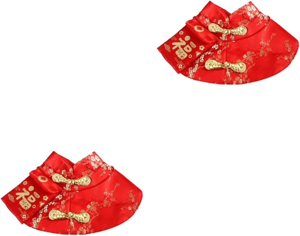 Balacoo 1Pc Joyous Year Clothes Dogs Envelope Coat L New Cosplay Dress Size Style Cloak Comfortable Costume Cape Decorative Pets Dynasty Chinese Small Delicate Red Pet up Cat Dog Animals & Pet Supplies > Pet Supplies > Dog Supplies > Dog Apparel Balacoo Redx2pcs 35*20cmx2pcs 