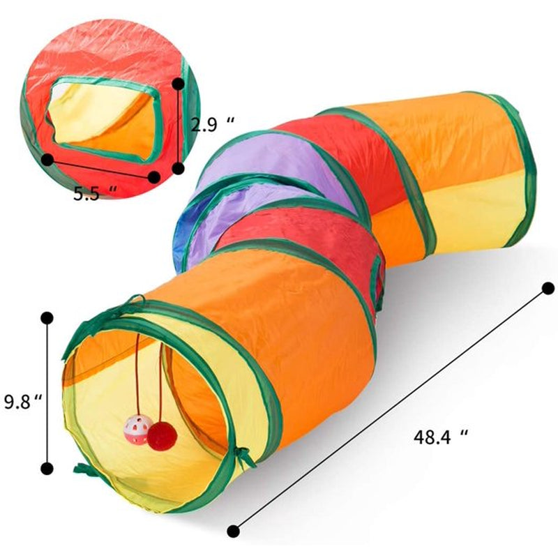 Cat Tunnel Cat Toy for Indoor Cat Interactive Pet Toy Play Foldable Thru Color Animals & Pet Supplies > Pet Supplies > Cat Supplies > Cat Toys Zhoubian   