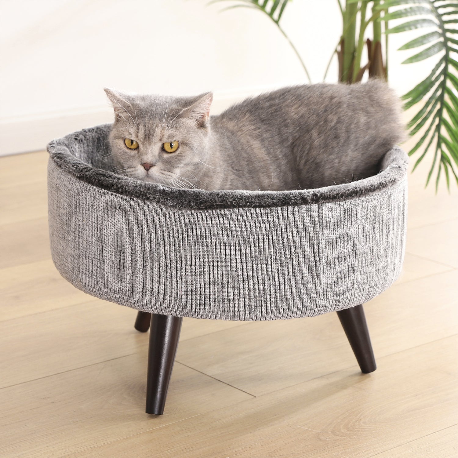 Cat Craft round Pet Cat Bed, Gray