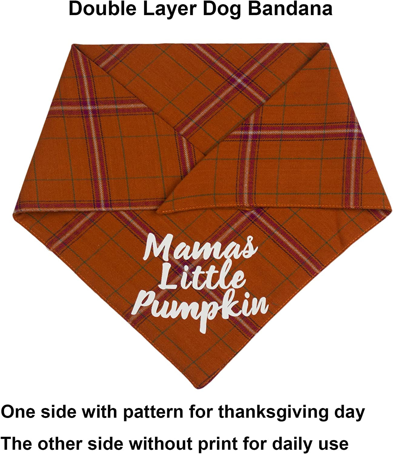 PTDECOR Thanksgiving Dog Bandanas Fall Dog Puppy Bandana Adjustable Dog Triangle Scarf Plaid Dog Thanksgiving Bandanas for Small Medium Dogs Pets Animals & Pet Supplies > Pet Supplies > Dog Supplies > Dog Apparel PTDECOR   