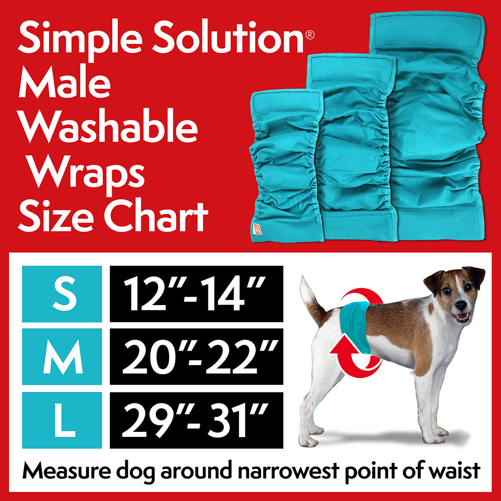 Simple Solution Washable Male Wrap Dog Diaper, Medium, 1 Pack Animals & Pet Supplies > Pet Supplies > Dog Supplies > Dog Diaper Pads & Liners Simple Solution   