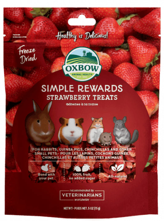 Oxbow Simple Rewards Strawberry Treats for Small Animals, 0.5 Oz. Animals & Pet Supplies > Pet Supplies > Small Animal Supplies > Small Animal Treats Oxbow Animal Health   