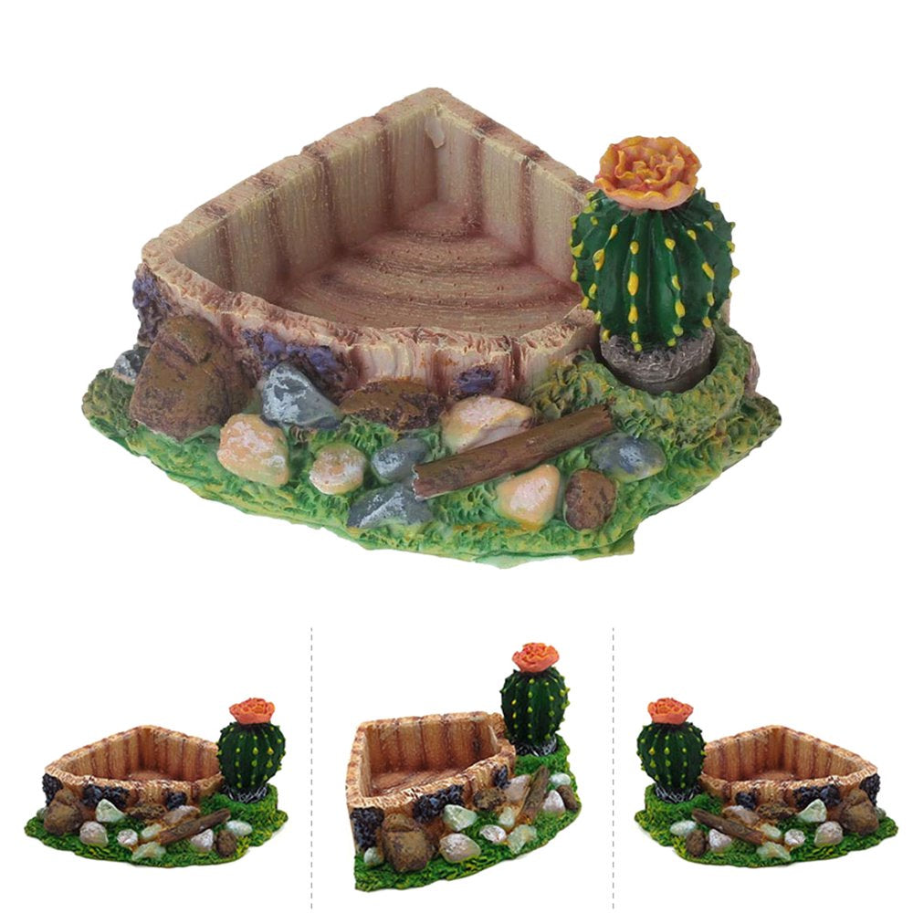 HOTYA Reptile Food Bowl Worm Dish Resin Pet Bowls Amphibian Feeder Mealworms Bowl Animals & Pet Supplies > Pet Supplies > Reptile & Amphibian Supplies > Reptile & Amphibian Food HOTYA   