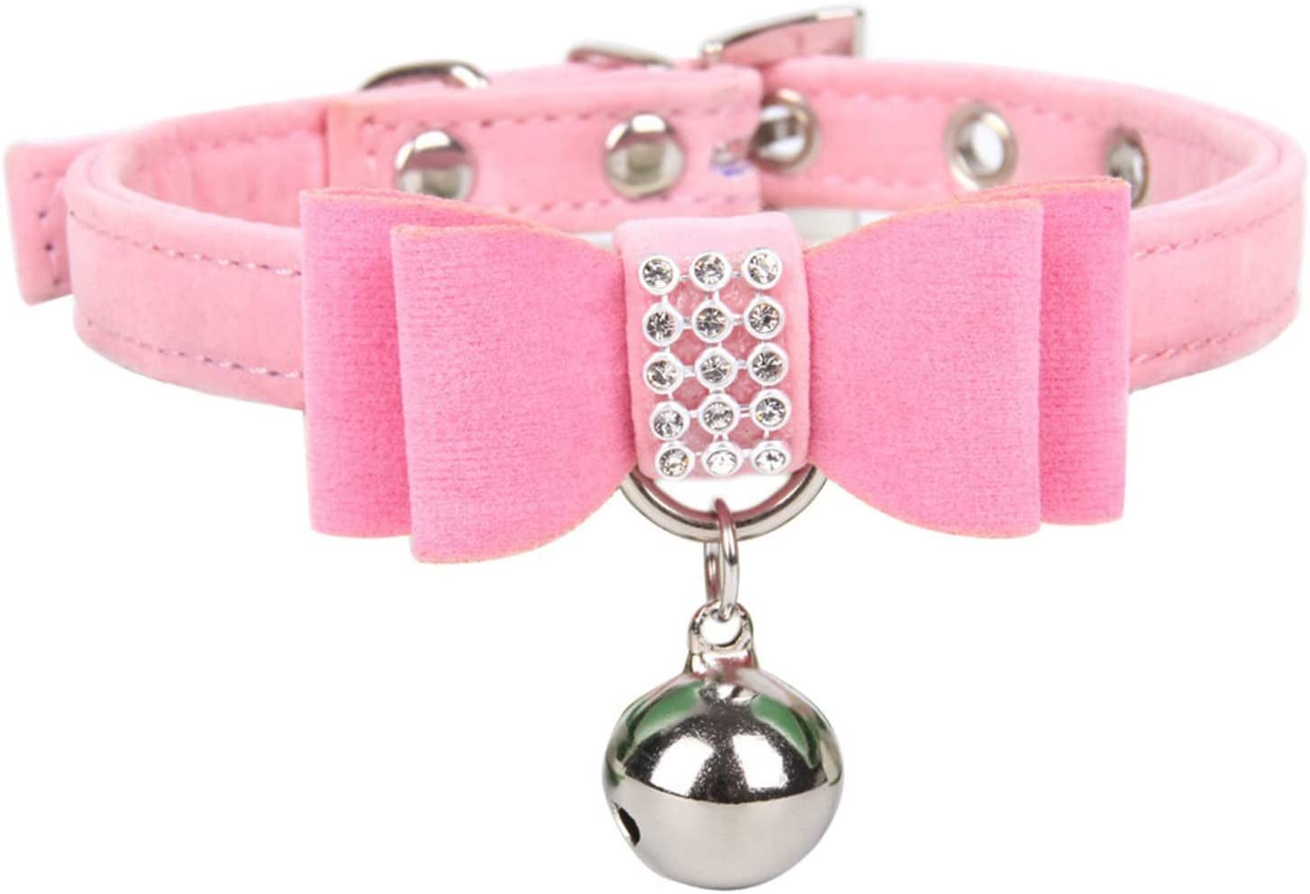 Jmmslmax Valentine'S Day Cat Collar Breakaway with Cute Bow Tie and Bell for Kitty Adjustable Love Heart Rhinestone Dog Collar Cat Animals & Pet Supplies > Pet Supplies > Dog Supplies > Dog Apparel JMMSlmax Orange,Red Medium 