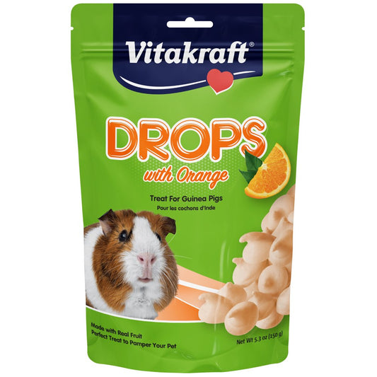 Vitakraft Drops Guinea Pig Treat - Orange - Yogurt Treats for Guinea Pigs Animals & Pet Supplies > Pet Supplies > Small Animal Supplies > Small Animal Treats Vitakraft Sun Seed   