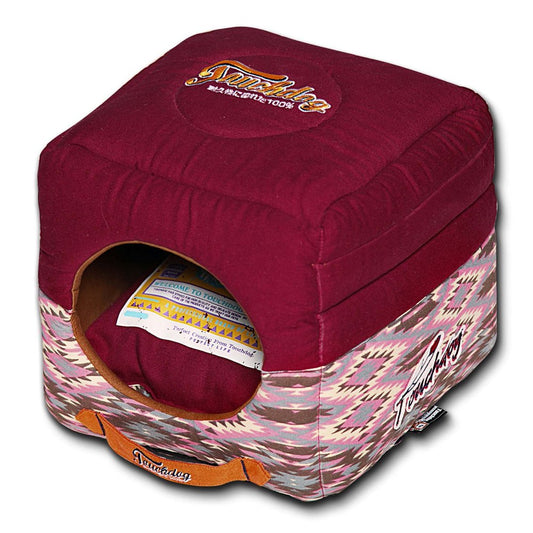 Touchdog 70'S Vintage-Tribal Throwback Convertible and Reversible Squared 2-In-1 Collapsible Dog House Bed Animals & Pet Supplies > Pet Supplies > Dog Supplies > Dog Houses Pet Life   