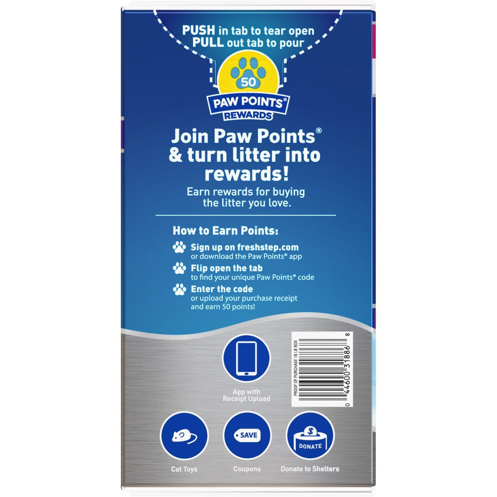 Fresh Step Clean Paws Multi-Cat Scented Litter with the Power of Febreze, Clumping Cat Litter, 18 Lbs Animals & Pet Supplies > Pet Supplies > Cat Supplies > Cat Litter The Clorox Company   