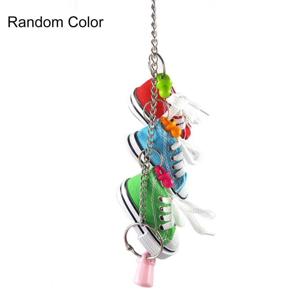 Meidiya Creative Bird Chewing Toys,Hanging Sneakers Colorful Versatile Chew Toy for Parrot Finch Buddgie,Parrot Biting Sports Shoes Toy Cage Decoration Animals & Pet Supplies > Pet Supplies > Bird Supplies > Bird Gyms & Playstands Meidiya   