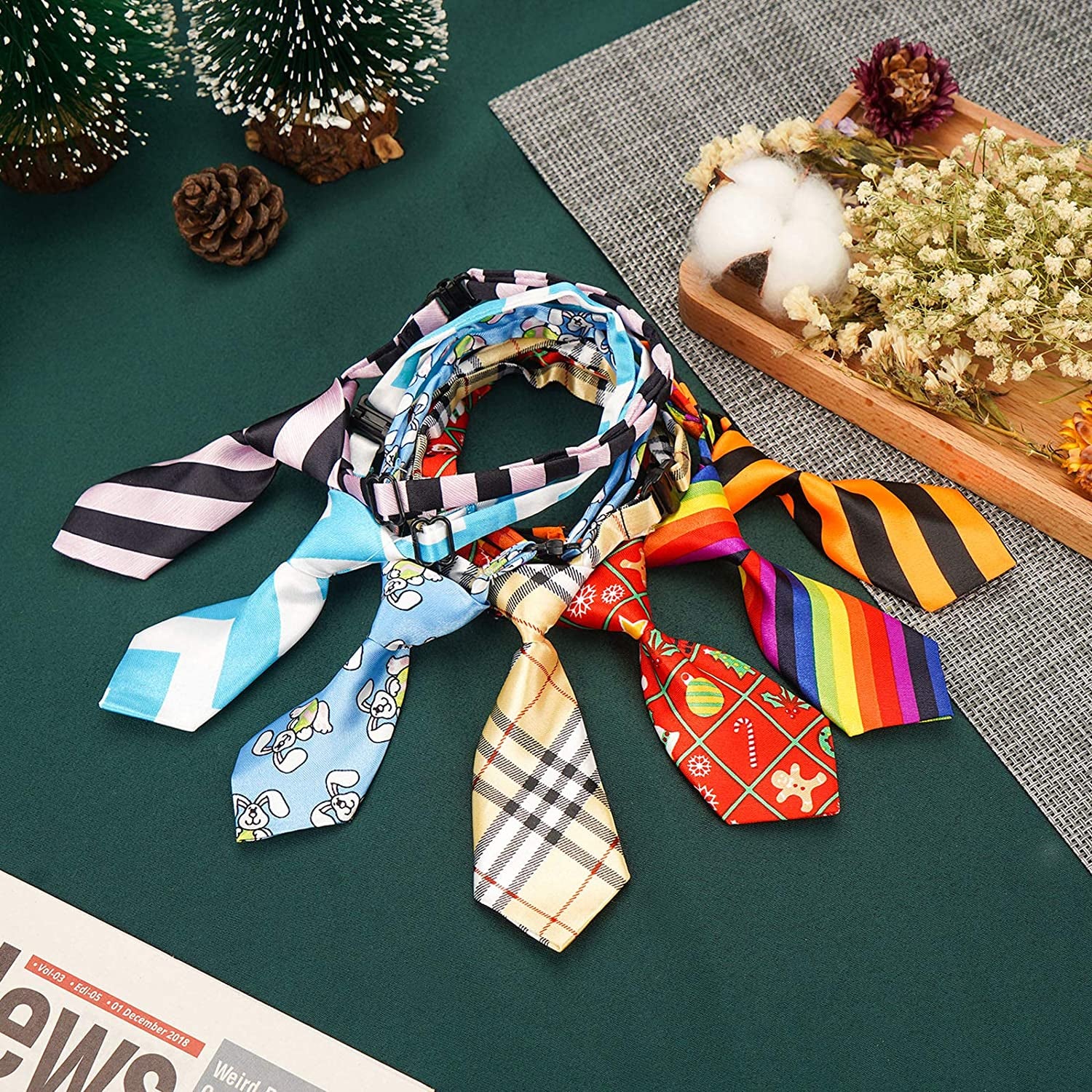 Dog Bow Ties, Segarty 40 Pack Bulk Neck Ties Costumes for Small Medium Dogs Puppy, Grooming Accessory Gift Animals & Pet Supplies > Pet Supplies > Dog Supplies > Dog Apparel Segarty   