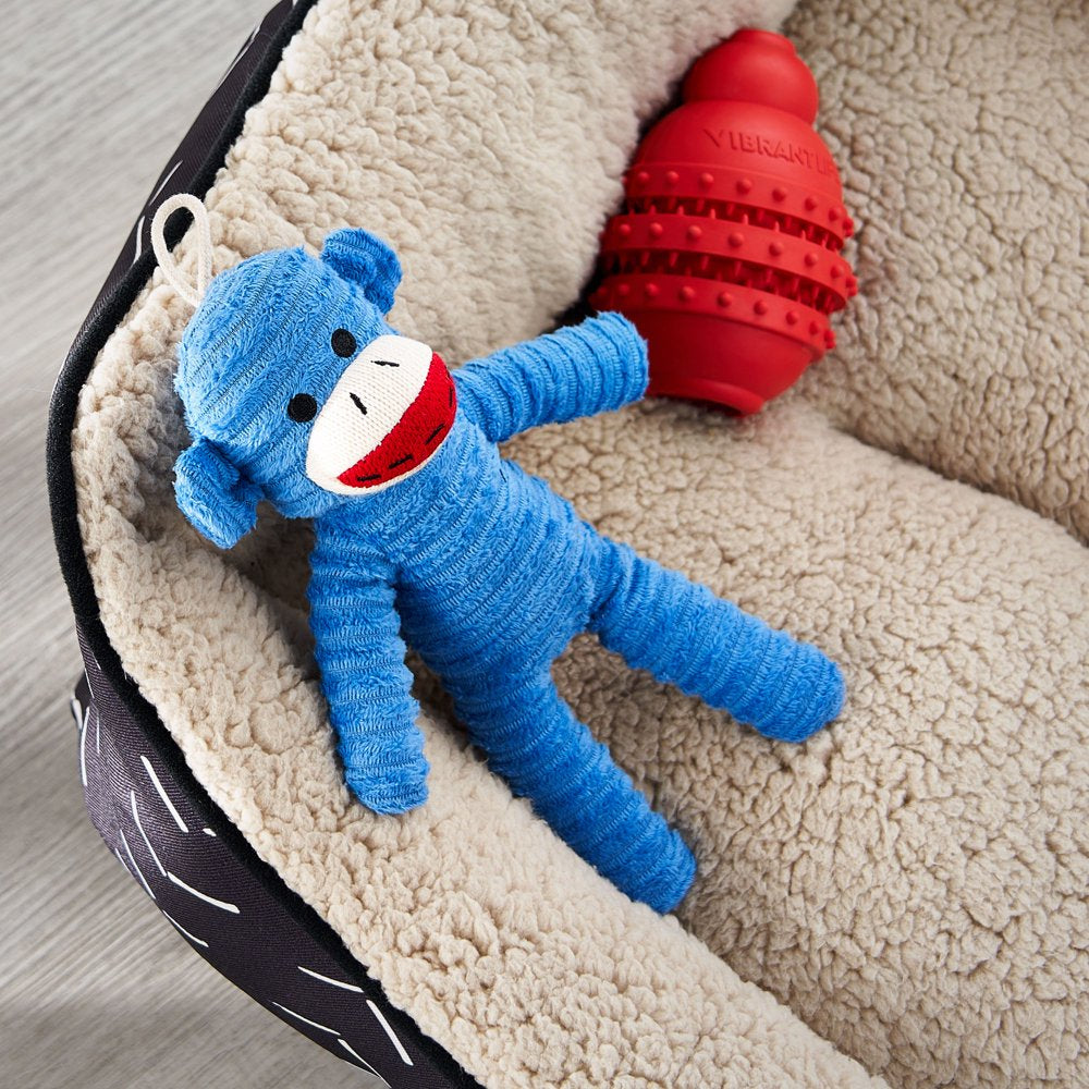 Vibrant Life Cozy Buddy Sock Monkey Dog Toy, Chew Level 3