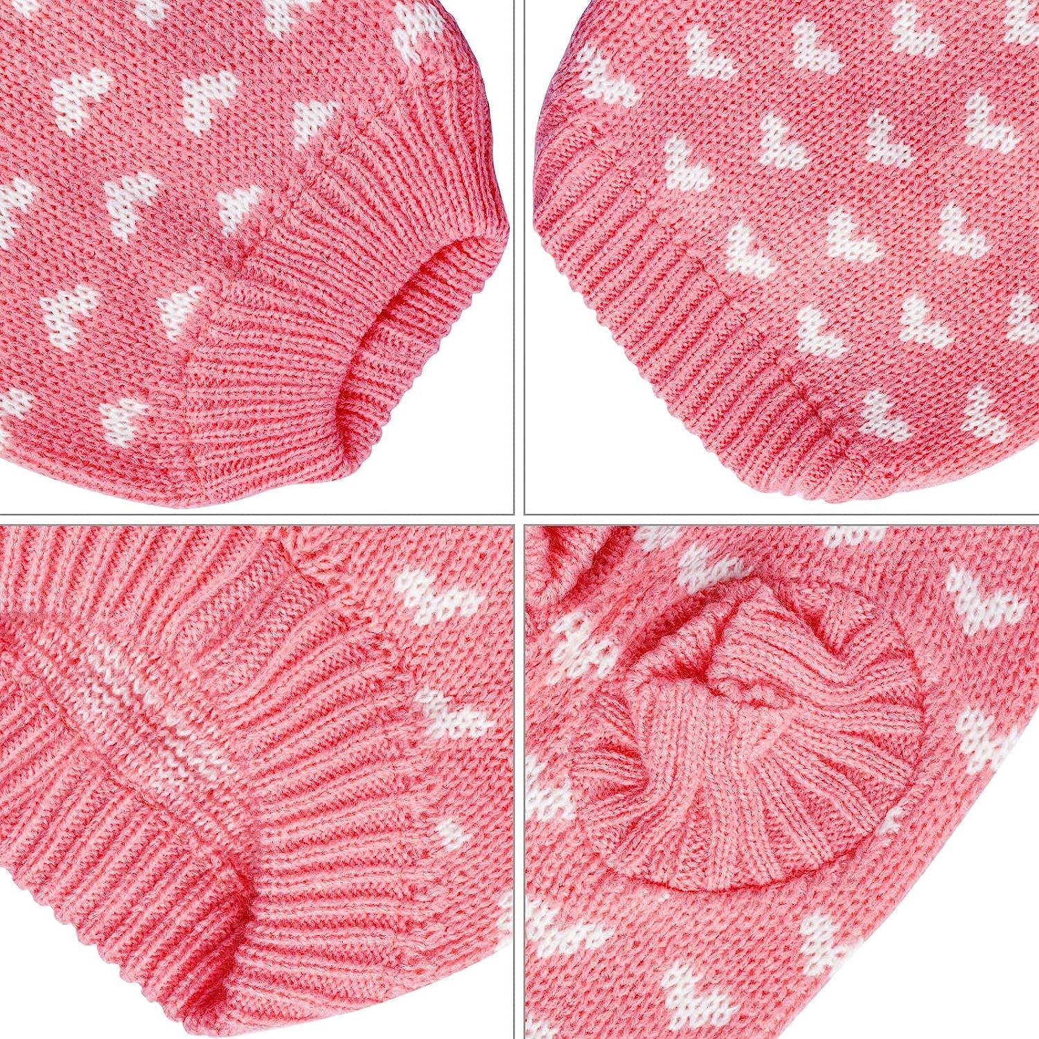 Dxhycc Dog Knitted Sweater Dog Heart Sweater Puppy Sweater Warm Soft Pet Holiday Clothes for Medium Cats and Dogs (Pink, M) Animals & Pet Supplies > Pet Supplies > Dog Supplies > Dog Apparel Dxhycc   