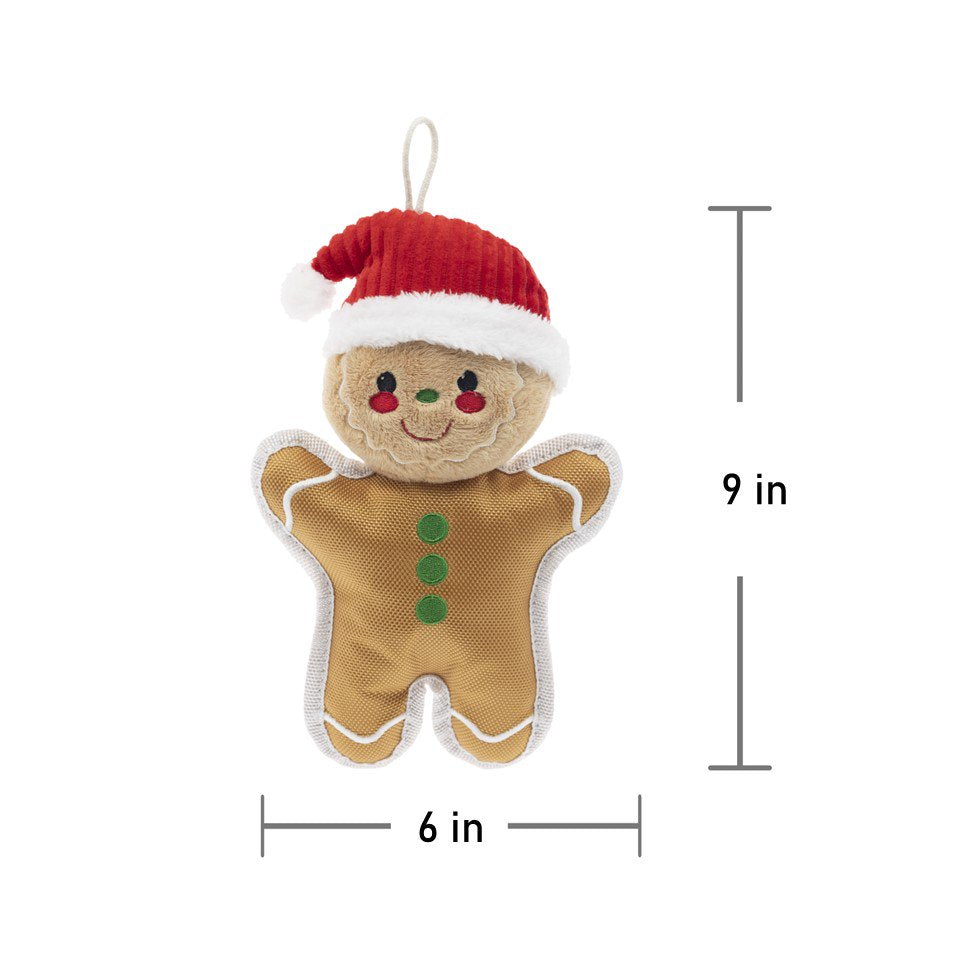 Vibrant Life Holiday 9 Inch Stuffed Plush Squeaky Christmas Gingerbread Dog Toy Animals & Pet Supplies > Pet Supplies > Dog Supplies > Dog Toys Dan Dee International   