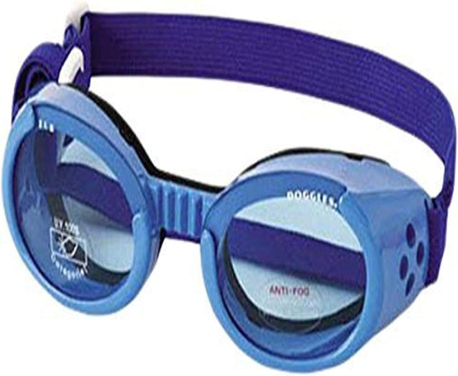 Doggles ILS Extra Small Shiny Blue Frame with Blue Lens Dog Goggles Animals & Pet Supplies > Pet Supplies > Dog Supplies > Dog Apparel Doggles, LLC Blue Frame, Blue Lens  