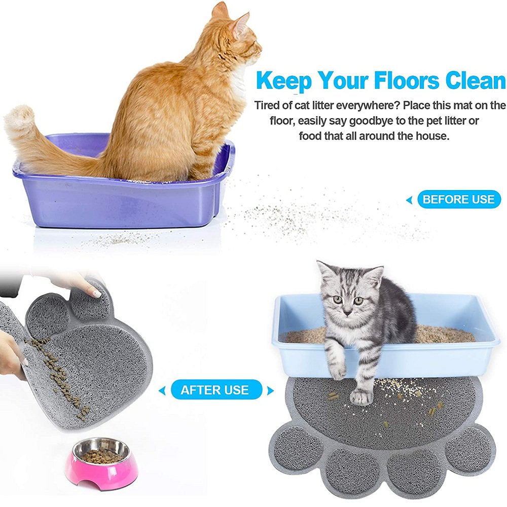 Super Soft Cat Litter Mat, 2Pcs Trapper Mats for Cats, Aousthop Paw Shape Litter Mat, Litter Box Mat Urine Proof, Durable, Easy Clean Animals & Pet Supplies > Pet Supplies > Cat Supplies > Cat Litter Box Mats MUTOCAR   