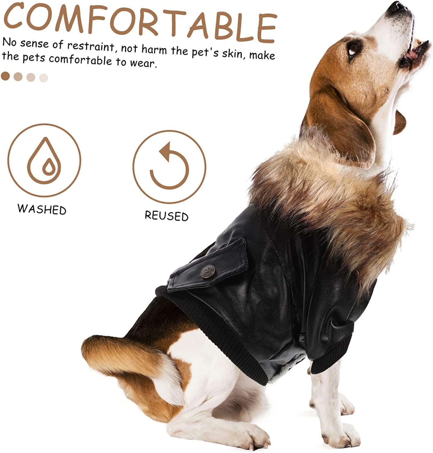 Ipetboom Warm Dog Jacket Dresses for Winter Puppy Coats Puppy Clothes Windproof Dog Clothes Winter Cat Clothes Winter Dog Coat Dog Cold-Proof Costume Pet Clothes Puppy Winter Jacket Cosplay Animals & Pet Supplies > Pet Supplies > Dog Supplies > Dog Apparel Ipetboom   