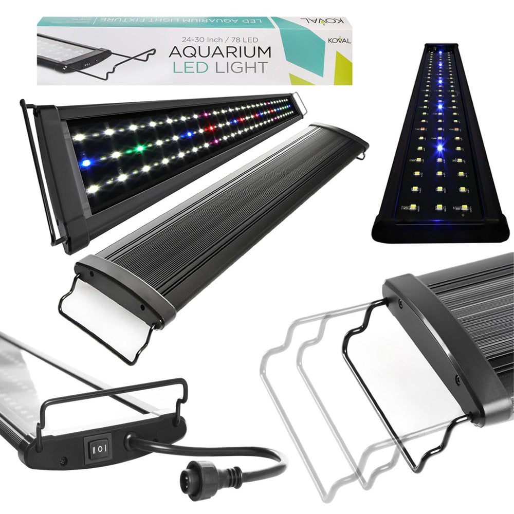 Koval Inc. 78 LED Aquarium Lighting for 24 Inch - 30 Inch Fish Tank Light Hood Animals & Pet Supplies > Pet Supplies > Fish Supplies > Aquarium Lighting KOVAL   