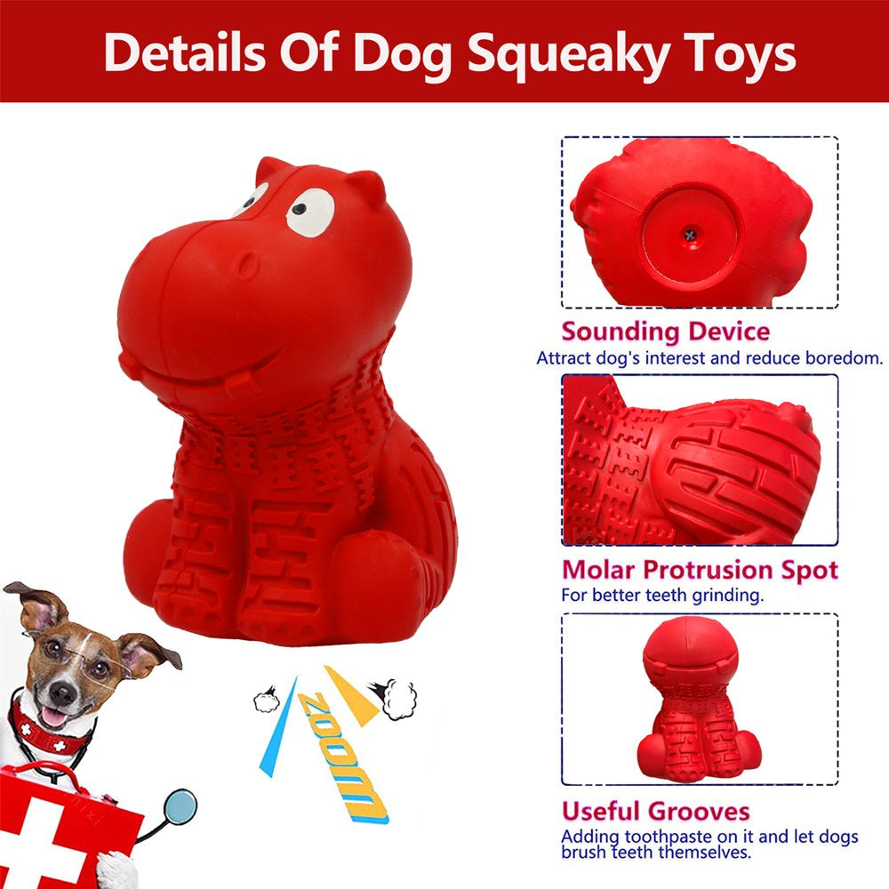 Valr Squeaky Dog Toys for Aggressive Chewers Rubber Interactive Hippo Toy with Squeaker Almost Indestructible Tough Durable Pet Teeth Cleaning Chew Toys for Medium and Large Breed Animals & Pet Supplies > Pet Supplies > Dog Supplies > Dog Toys Valr   