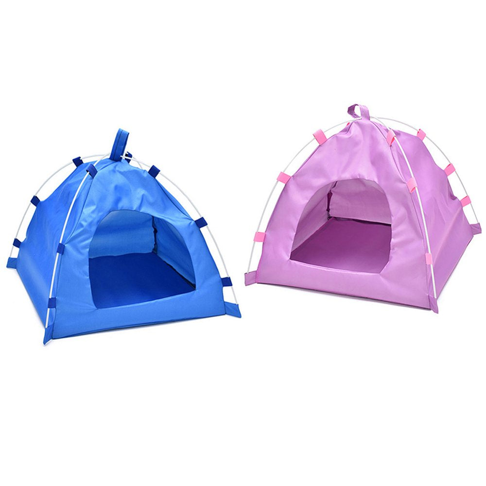 Oxford Portable Folding Pet Tent House Dog Cat Playing Bed Mat Waterproof Kennel Bed for Small Medium Dogs;Oxford Folding Pet Tent House Dog Cat Playing Mat Waterproof Kennel Bed Animals & Pet Supplies > Pet Supplies > Dog Supplies > Dog Houses GadgetVLot   