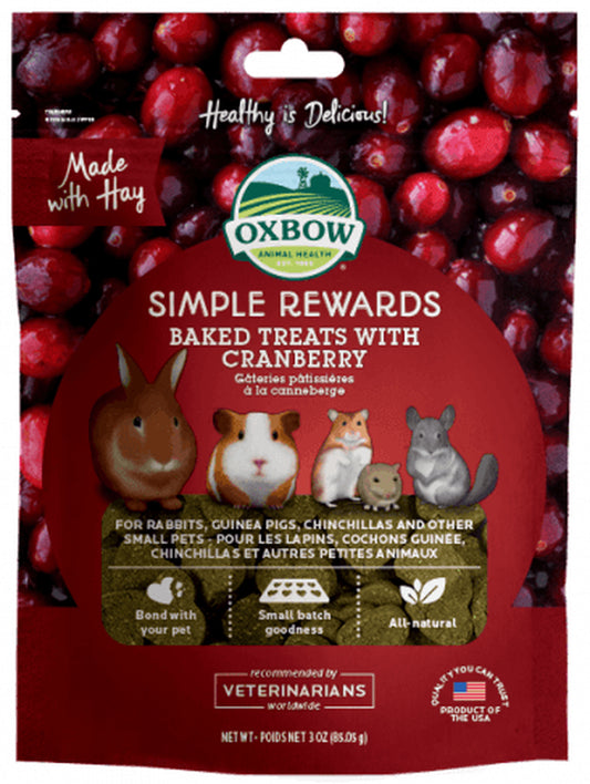 Oxbow® Simple Rewards Baked Treats with Cranberry 2 Oz